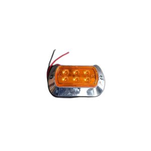 Faro de Techo ISKRO Base Cromada Mica Ámbar LED Potente