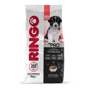 Perrarina Ringo Premium Cachorro 20 Bolsas 1kg Pollo Sin Colorante Crecimiento Fuerte Saludable