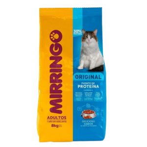 Gatarina Mirringo Para Gatos Adultos Saco 8 Kg Pelaje Brillante Y Vitalidad