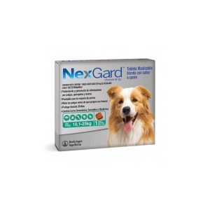 Nexgard Antipulgas Y Garrapatas Para Perros 10 A 25 Kg 1 Tableta Masticable Máxima Protección Mensual