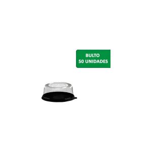 Envase Tortera Darnel Baja 17x8 cm Base Negra 50 Pcs