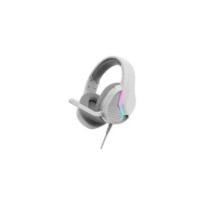 Audífono Gaming Marvo H8618 Blanco USB RGB Estático Confort Durabilidad Sonido Inmersivo