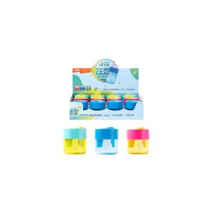 Sacapuntas Plástico Deli 2 Huecos Pack 12 Unidades