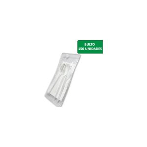 Set de Cubiertos Desechables 150 Sobres para Catering
