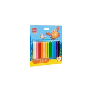 Plastilina Deli 12 Blisters 160g No Se Seca Escolar