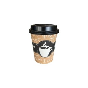 Vaso Cartón Café Mathe 8 Oz 1000 Unidades Con Tapa