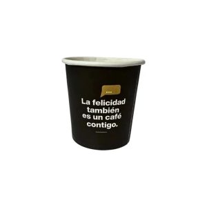 Vaso Cartón Café Vict 4oz Negro 1000 Unidades Frase