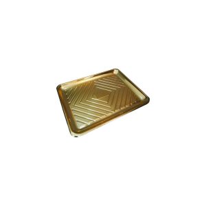 Bandejas Doradas Plásticas 35x25cm Pack 6 Fiestas