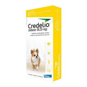 Antipulgas Credelio 56,25 Mg Perros 1.3 A 2.5 Kg 3 Tabletas