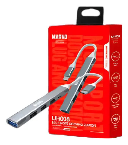 Hub USB Marvo Uh008 8 Puertos USB 3.0 Alta Velocidad