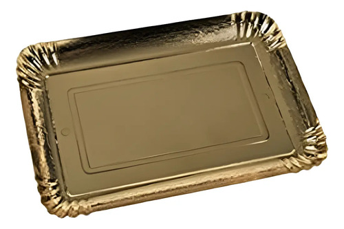 Bandeja De Carton Dorada 30x22 Reposteria Catering
