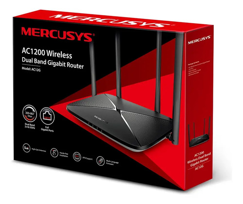 Router Mercusys AC12G Gigabit Doble Banda WiFi