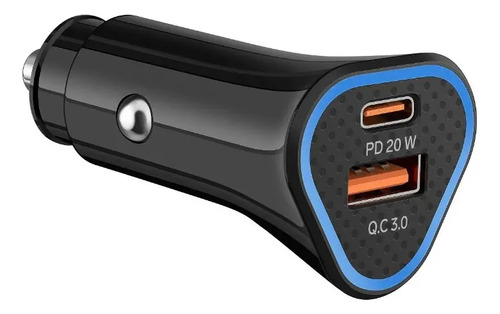 Cargador Auto Steren 38W USB C Carga Rápida