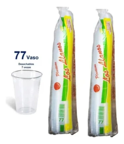 Vasos Plásticos Los Llanos No 77 Pack 2500 Unidades