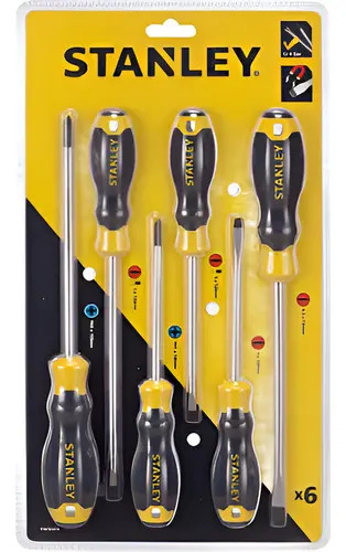 Juego de Destornilladores Stanley 6 Piezas Ergonómico
