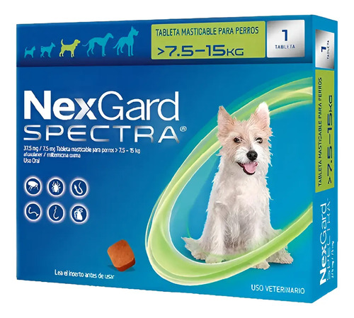 NexGard Spectra Perros 7.5 a 15 Kg Protección Total