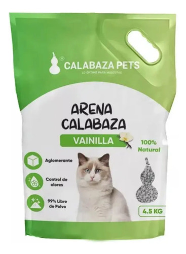 Arena Sanitaria Gato Calabaza Pets Vainilla 4.5 Kg