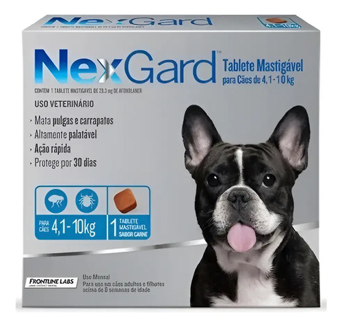 Nexgard Antipulgas Perros 4 A 10 Kg 1 Tableta Masticable