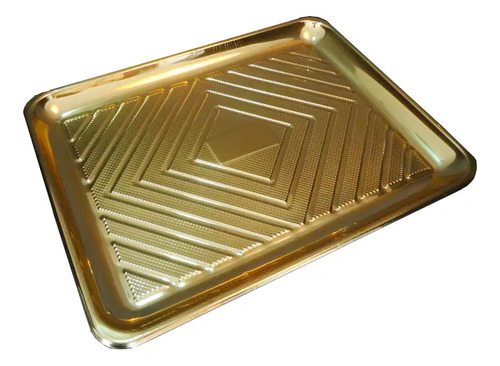 Bandeja Plastica Dorada 30x16 cm X6 Unidades Generica