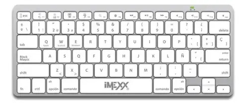 Teclado Imexx IME 24850SP Bluetooth Blanco Español