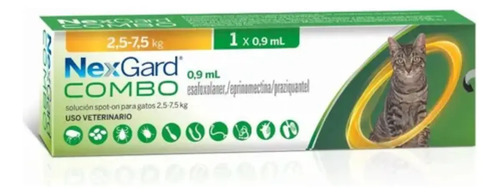 Pipeta Nexgard Gato 2.5 a 7.5kg Antipulgas y Garrapatas