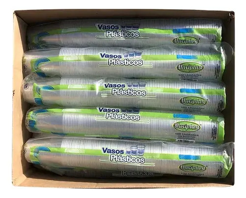 Vaso Plástico Maxiplast 9oz X 1000 Unidades Fiestas