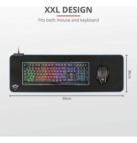 Mouse Pad Trust Gtx 764 XXL RGB Gaming Alfombrilla